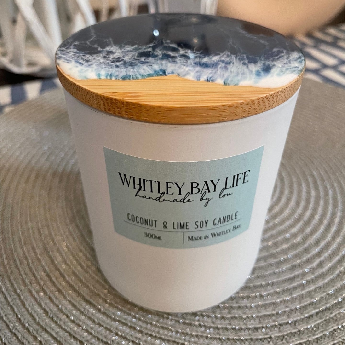 Limited Edition Candles (Wave & Grain) - Resin Lid