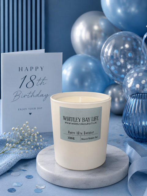 18th Birthday Candle - Glass