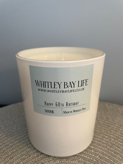 60th Birthday Candle - Glass