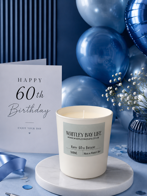 60th Birthday Candle - Glass