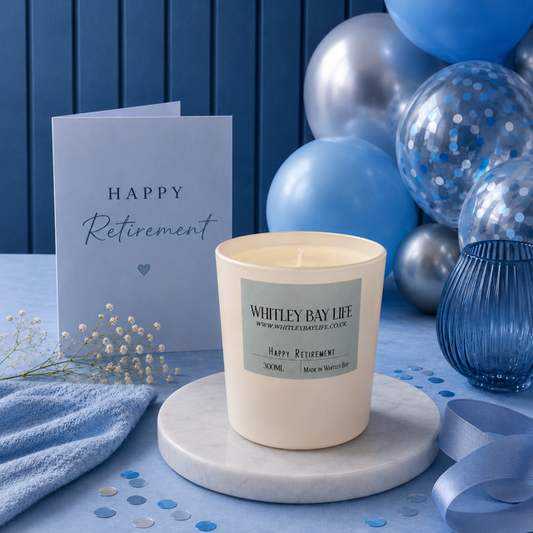 Happy Retirement Candle - Glass